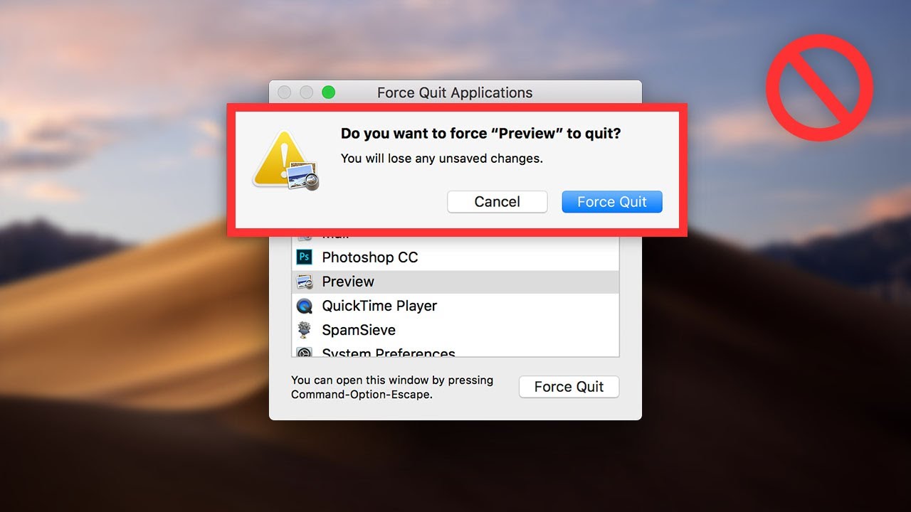 Mac Force An App To Quit